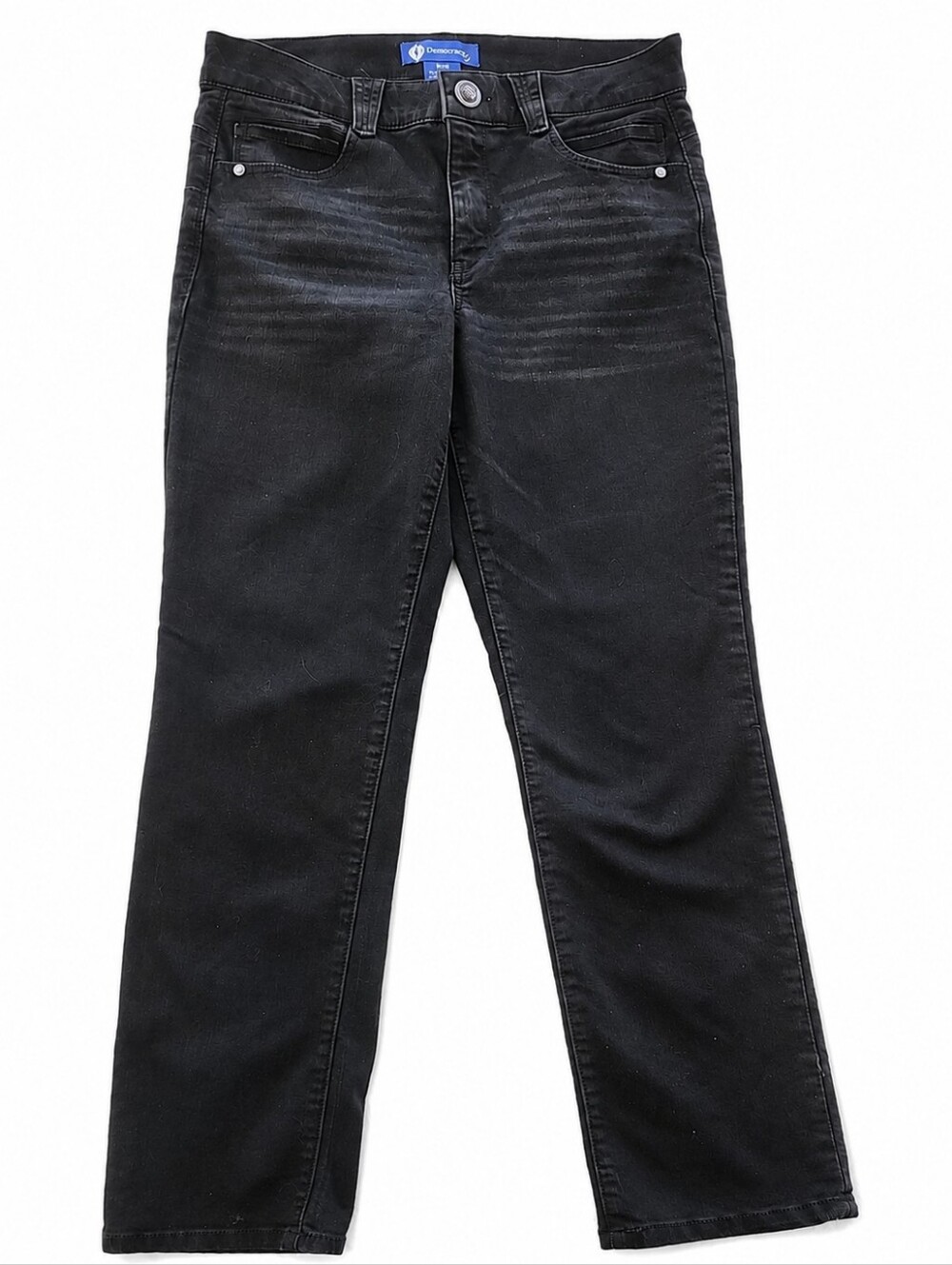 Democracy Ab Solution Black Straight Leg Jeans Size 8P